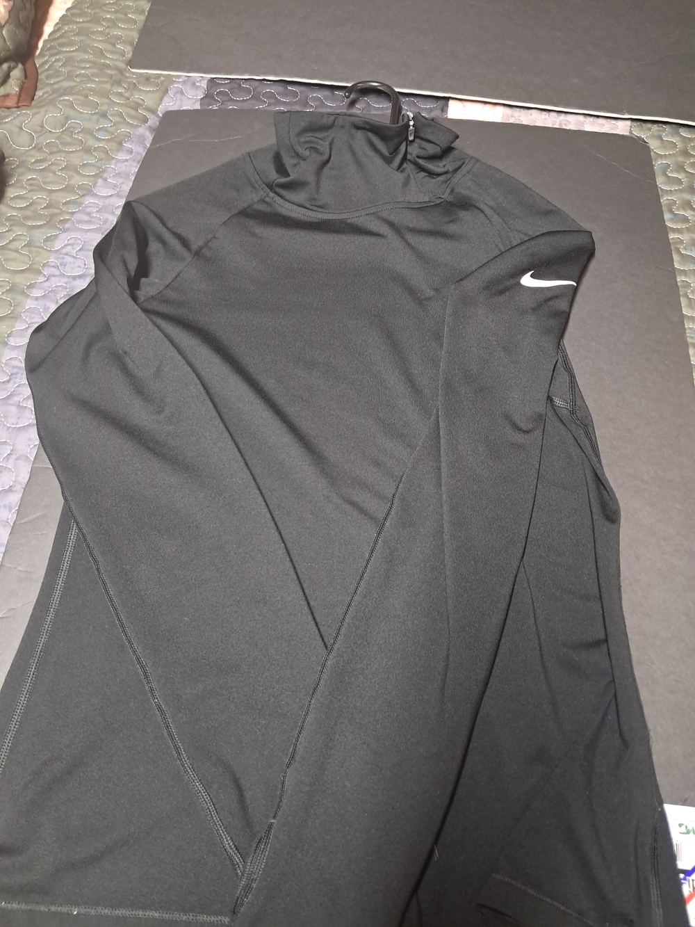 Womens Nike Pro Mock Zip Neck Size Lg